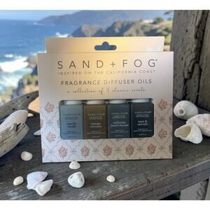 SAND + FOG 4pk Variety California Coast Fragrance Oils Set Vanilla, Mango, Sage